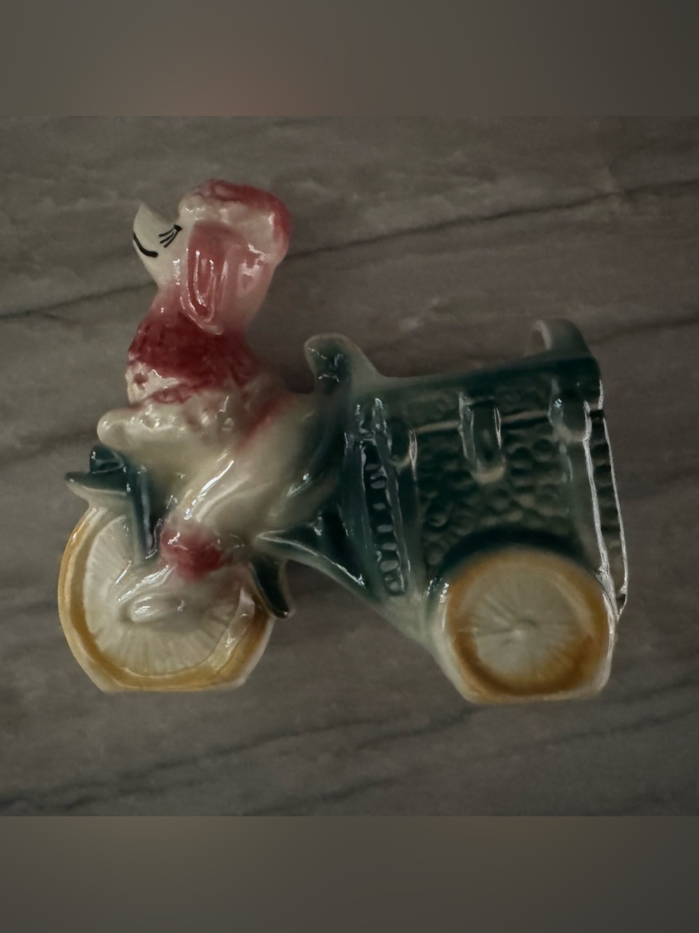 Shawnee Pottery 712 Poodle Pedal Cart  Pottery Planter vintage/MCM 🪴🐩